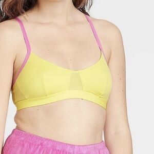 Colsie lemon yellow bralette size medium NWT